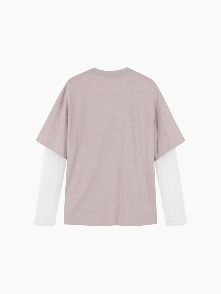 T-SHIRT L/S - sisley k long sleeve t-shirt - Soft Pink | Sisley K image number 3